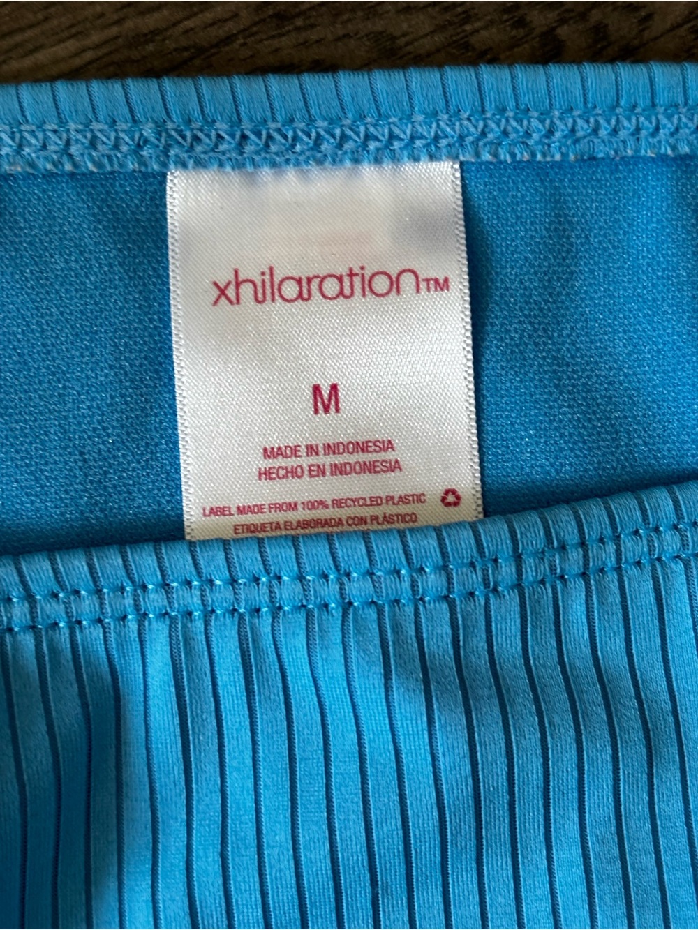 Xhilaration blue Ribbed Swim Top and Bottom Set - Picture 7 of 7